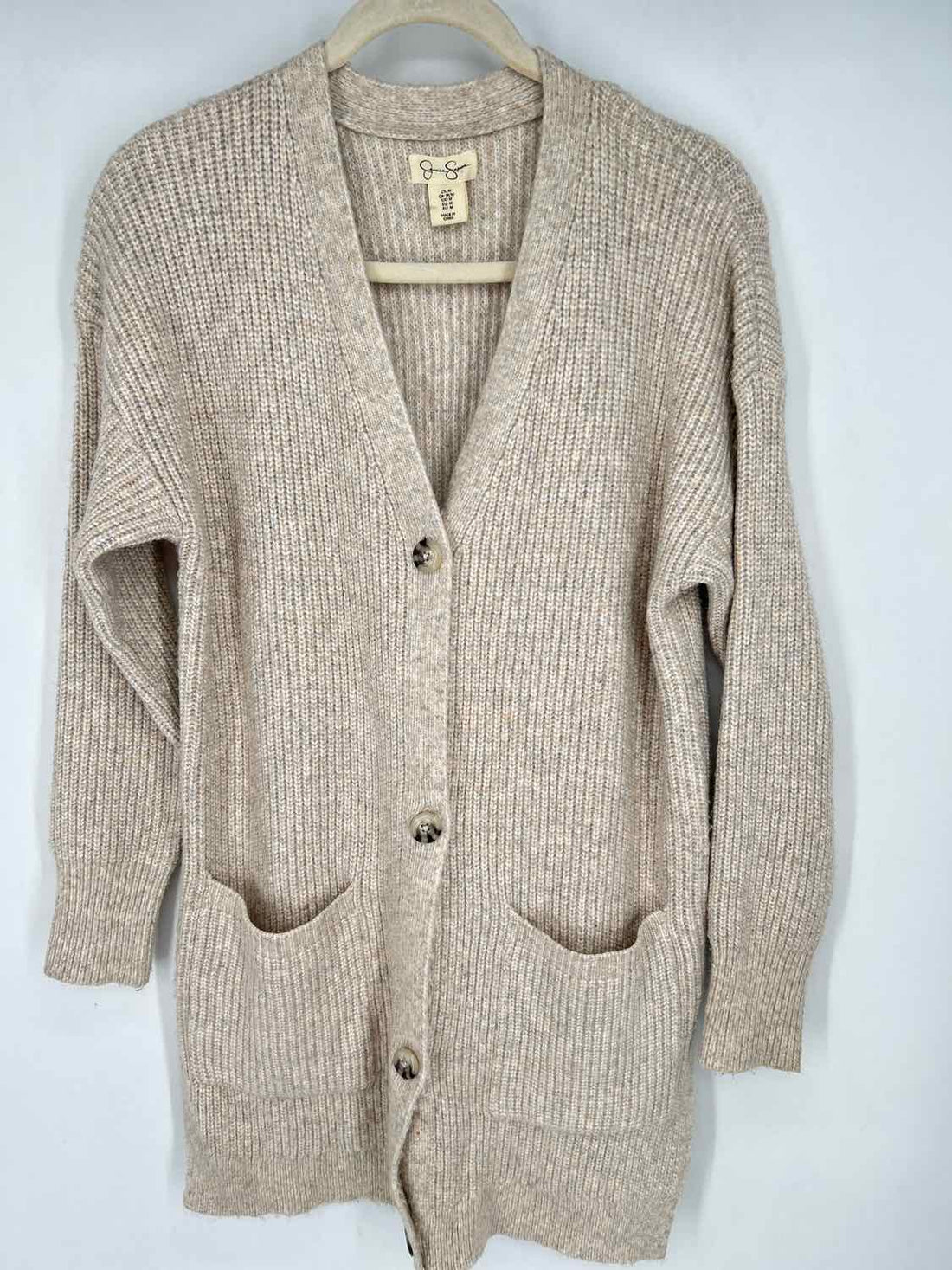 Jessica Simpson Size M Heathered Beige Cardigan