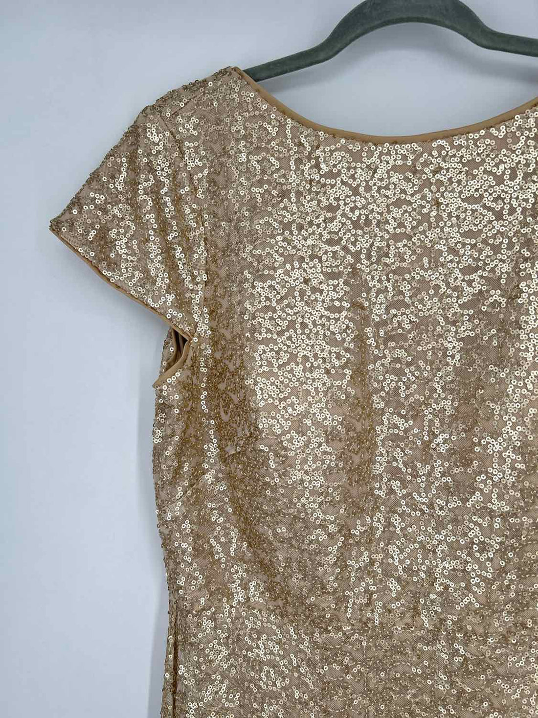 Bill Levkoff 16 Long Gold Sequined NWT Holiday
