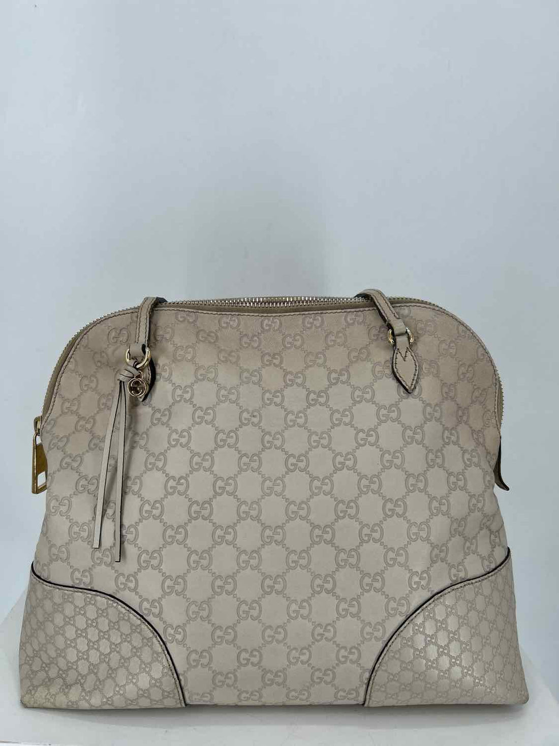 Gucci Microguccissima Bree Off White Leather As Is LUXURY