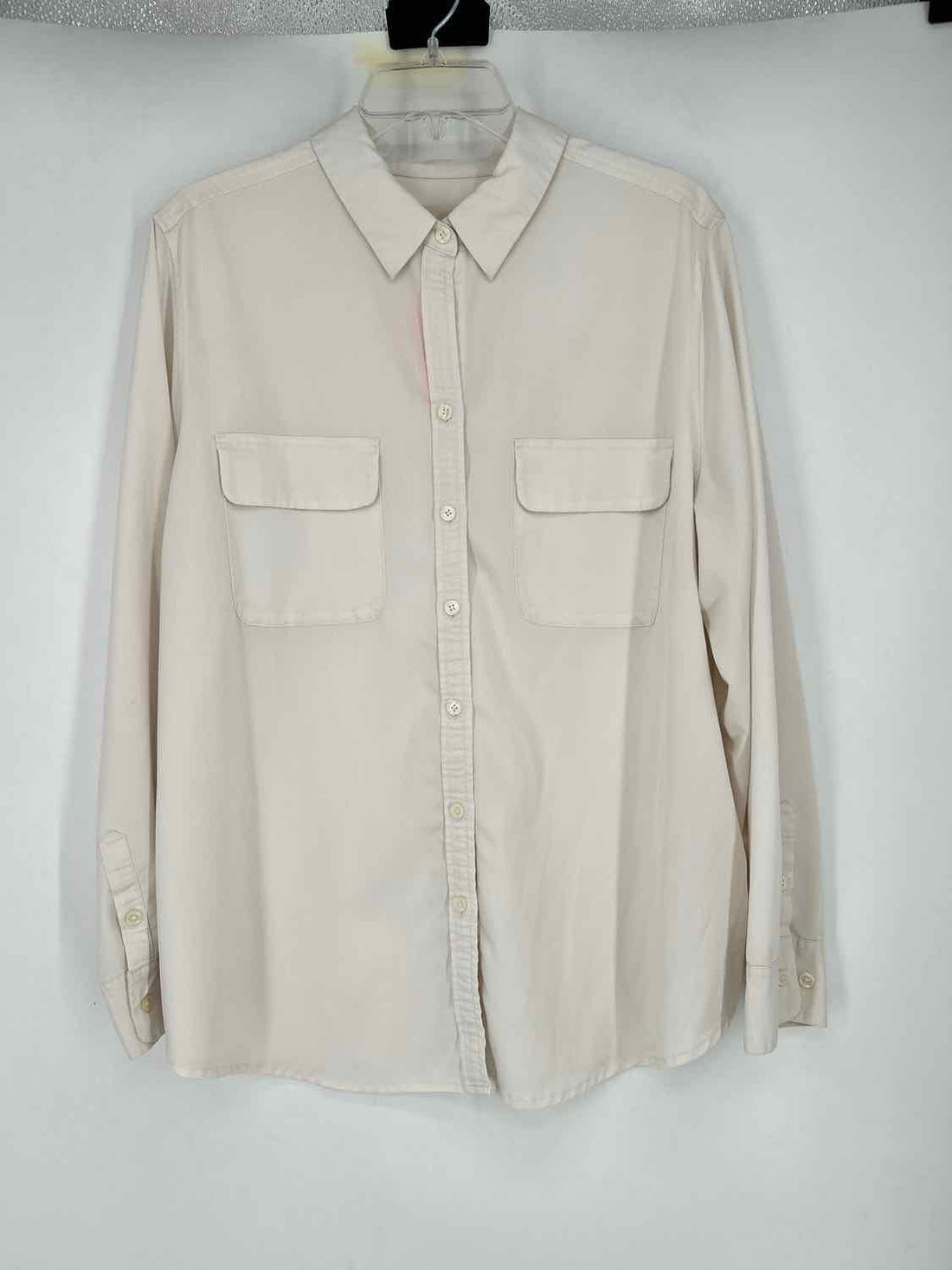 Chicos Size 3 (XL) Off White Long Sleeve