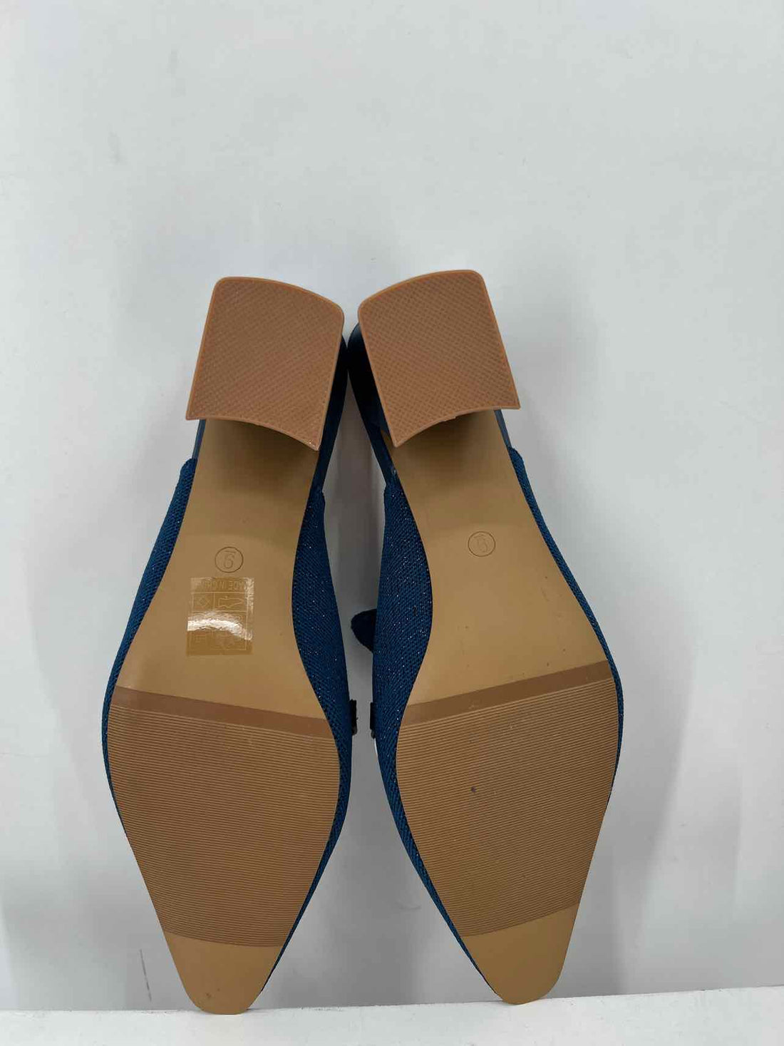 Newbella Women Size 9 Blue Shimmer Mules