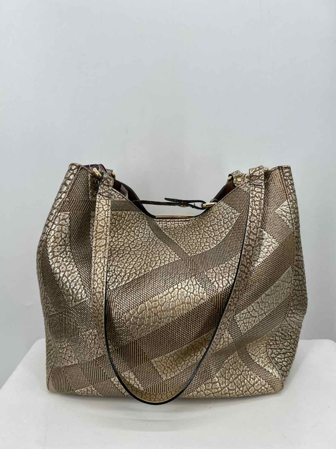 Burberry Gold Genuine Leather LUXURY