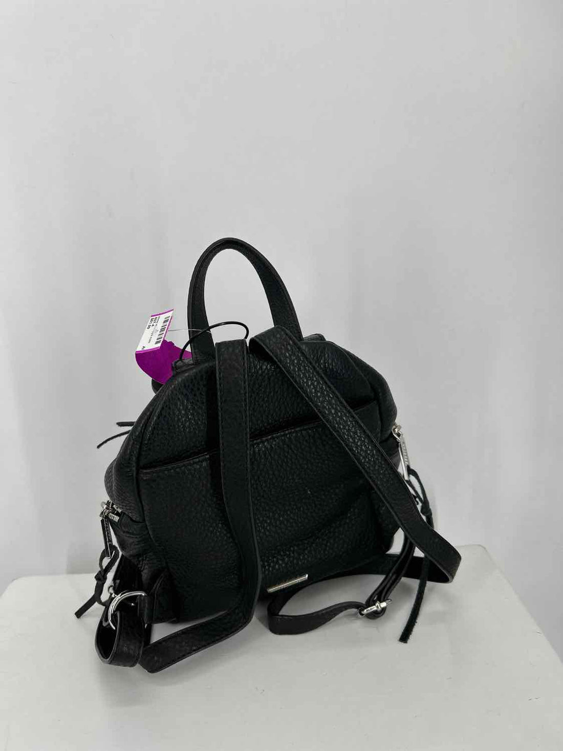Rebecca Minkoff Black Pebbled Leather Convertible Backpack