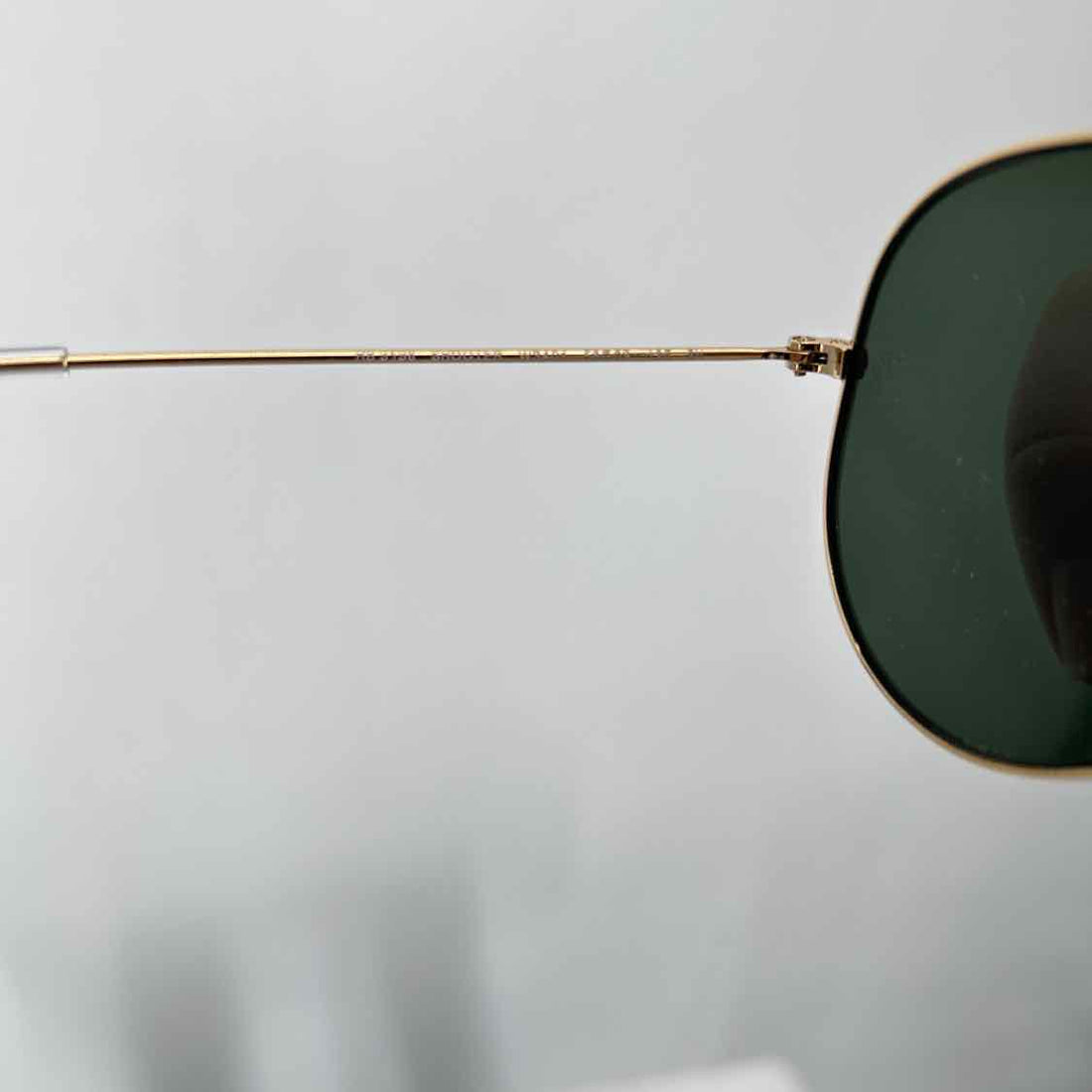 Ray Ban RB3138 Shooter non polarized green lens Aviator Metal Gold Sunglasses
