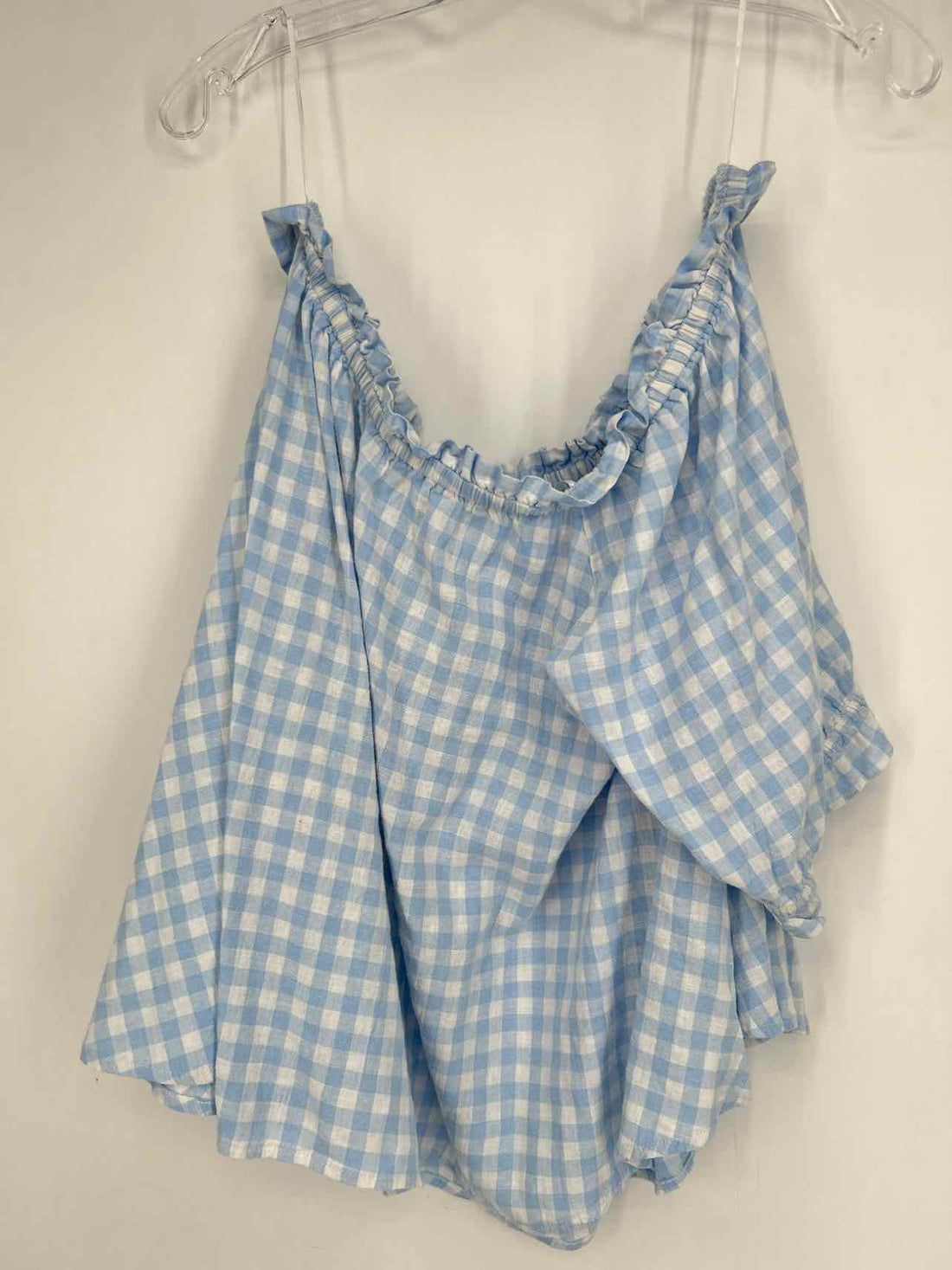 Crown & Ivy Size XXL Blue & White Gingham NWT Short Sleeve