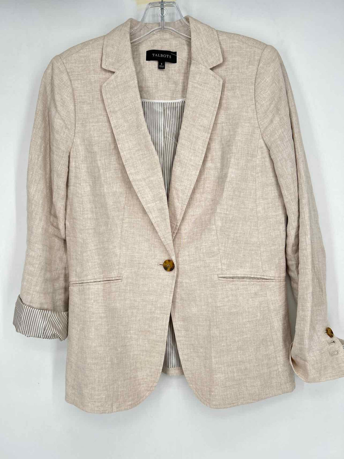 Talbots Size 6 Beige Blazer