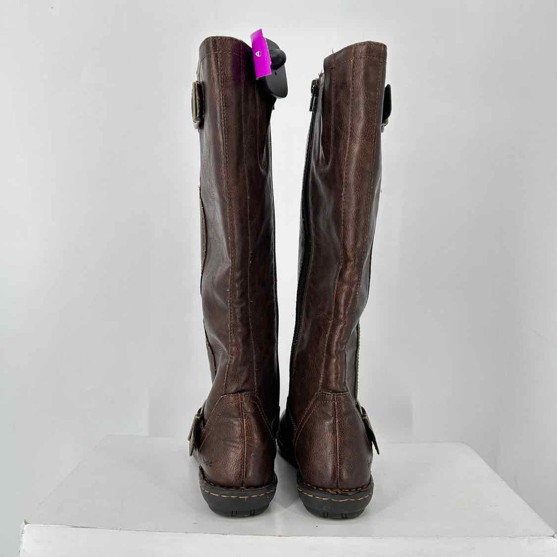 b.o.c Women Size 6.5 Dark Brown Faux Leather Riding Boot