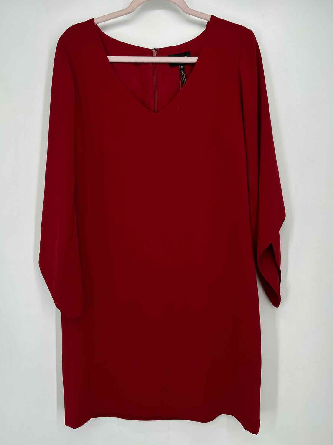 Laundry by Shelli Segal Size 12 Red Long Sleeve Dress