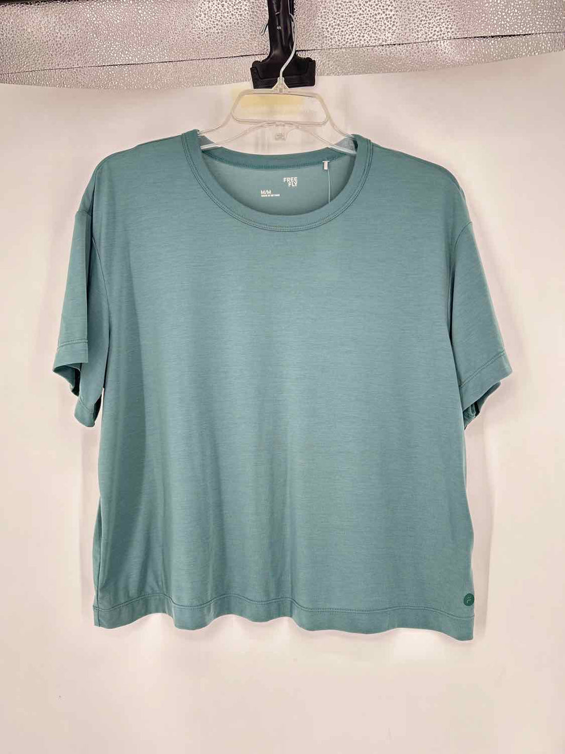 Free Fly Size M Dusty Teal Short Sleeve Active Tops