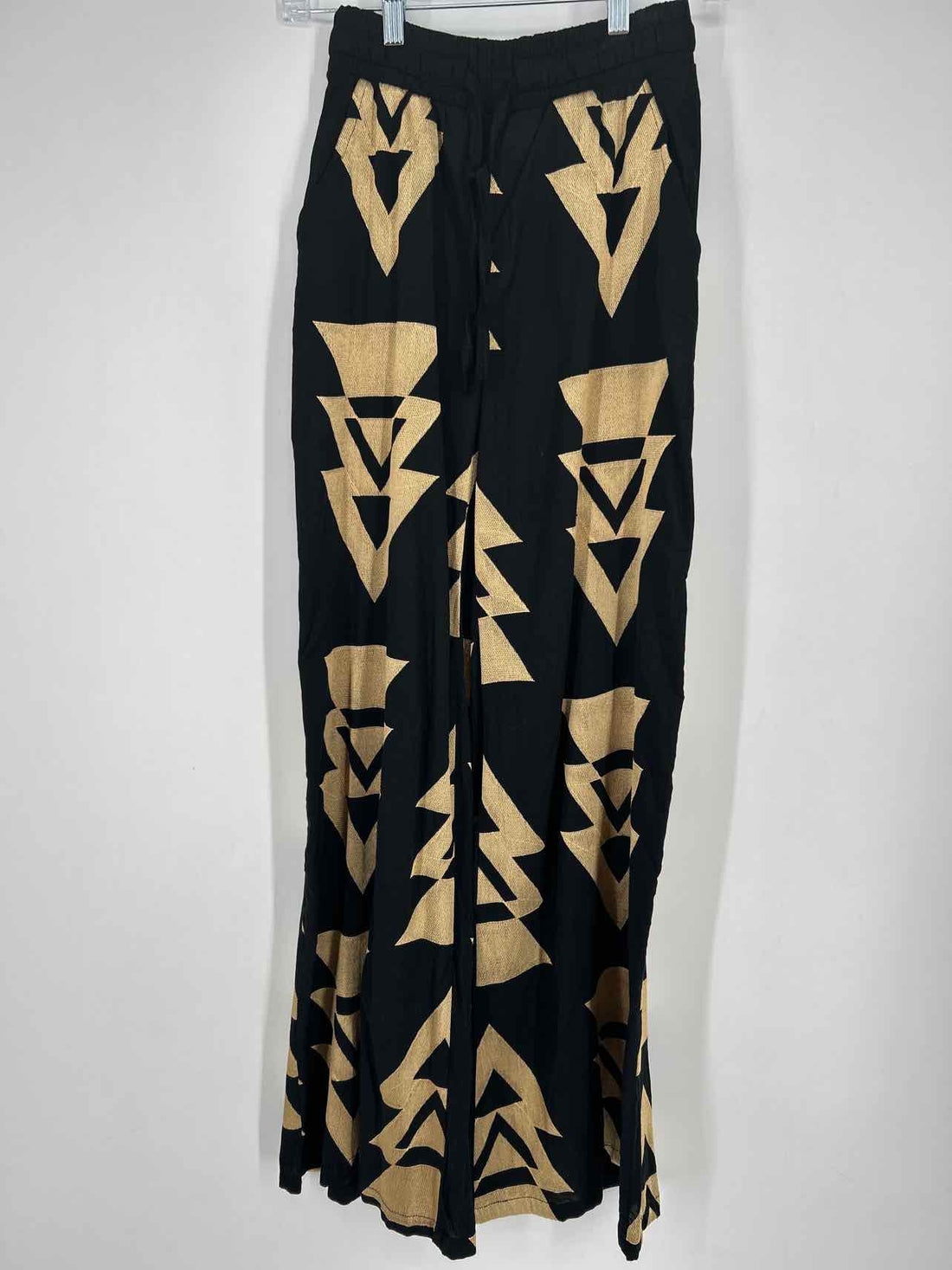 AEther Concept Size XS Black & Gold Embroidered Pants