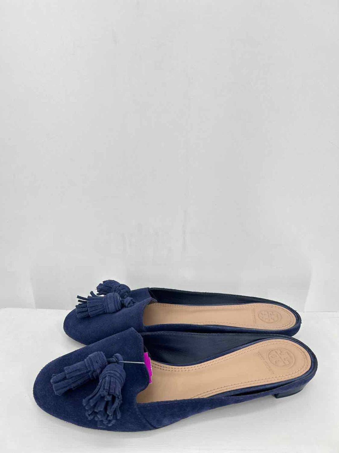 Tory Burch Women Size 7.5 Navy Suede Salinas Mules