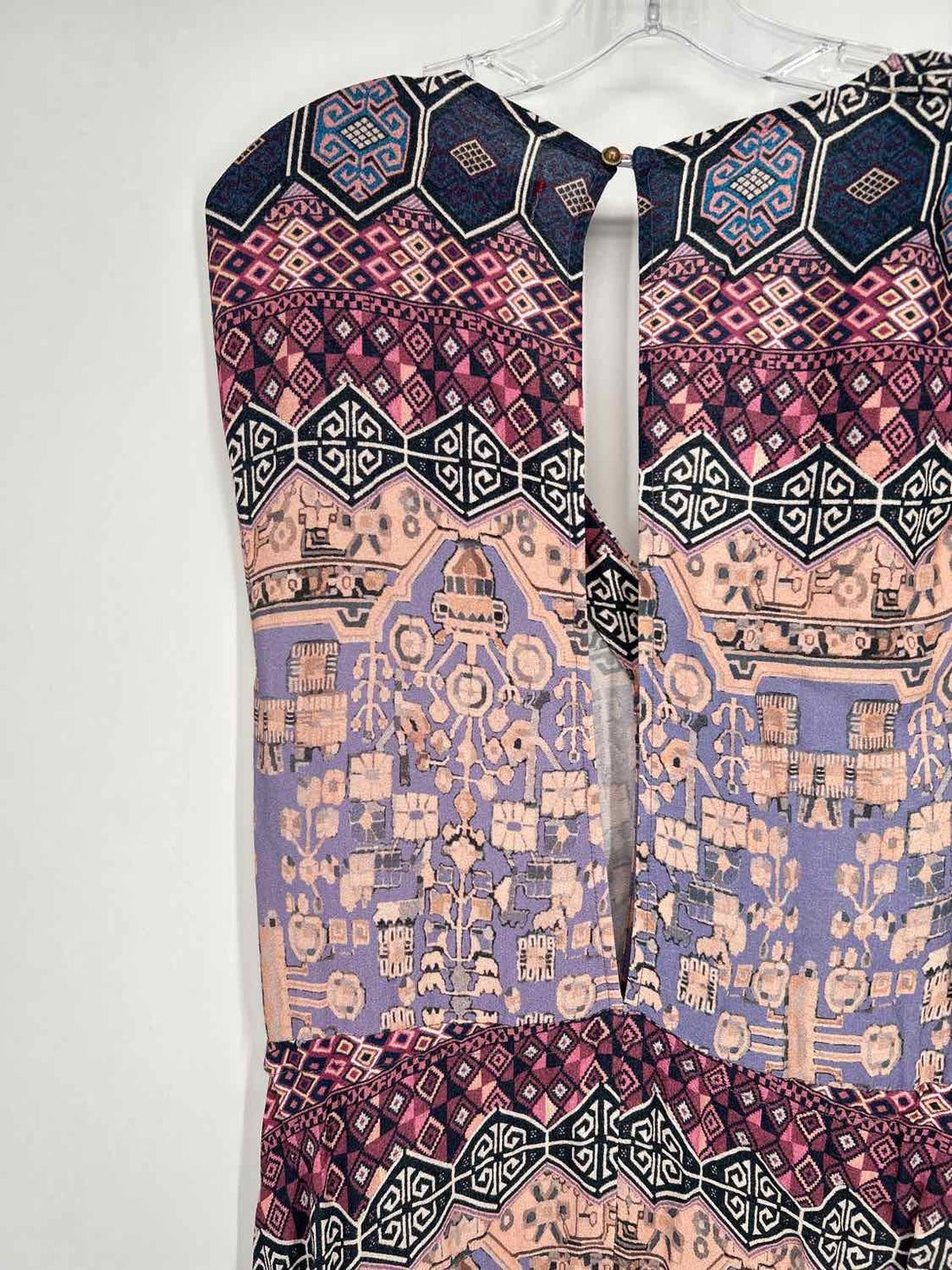 Tigerlily Size 6 Purple Print Sleeveless Dress