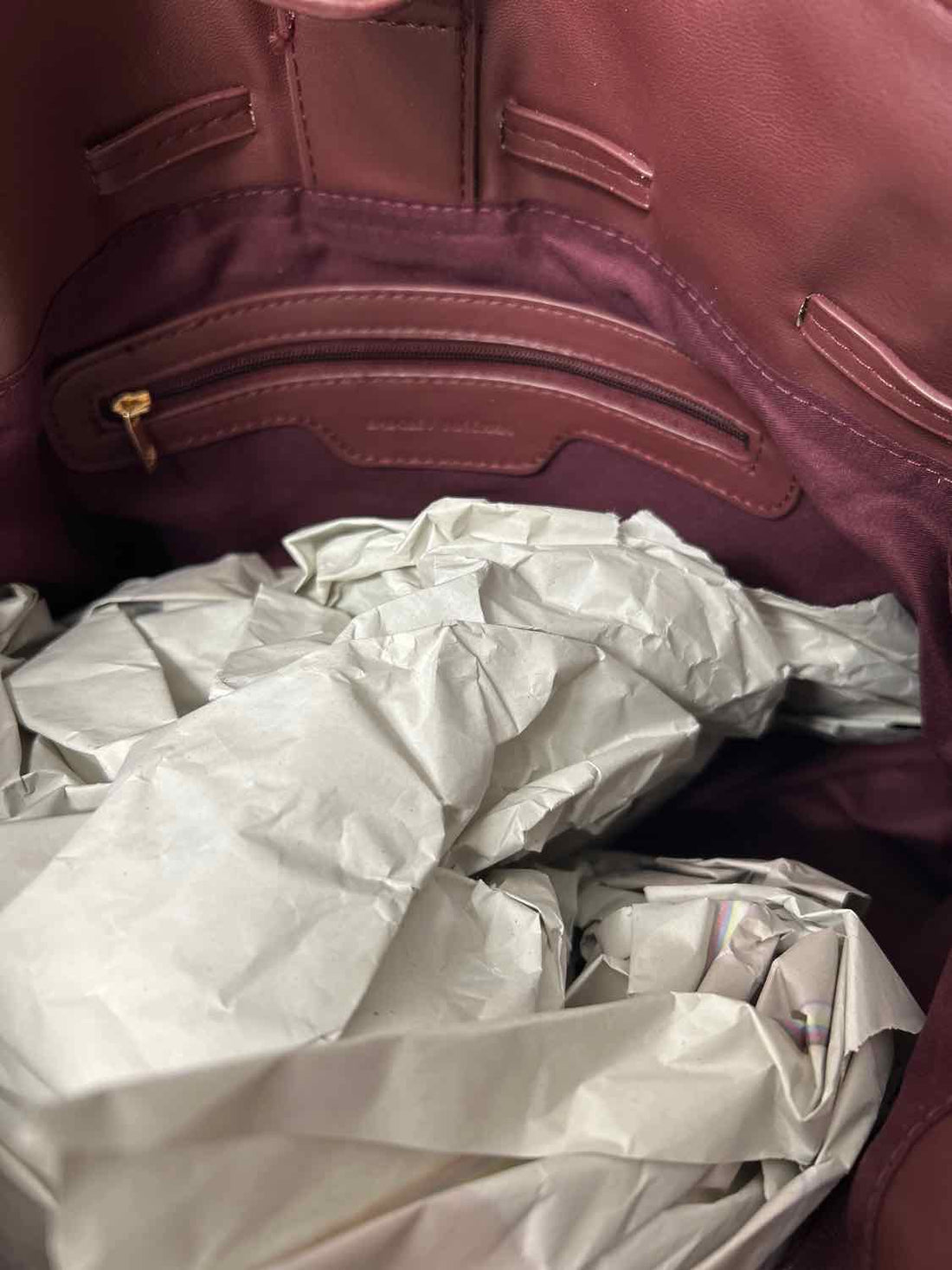 Badgley Mischka Burgundy Vegan Leather NWT Satchel