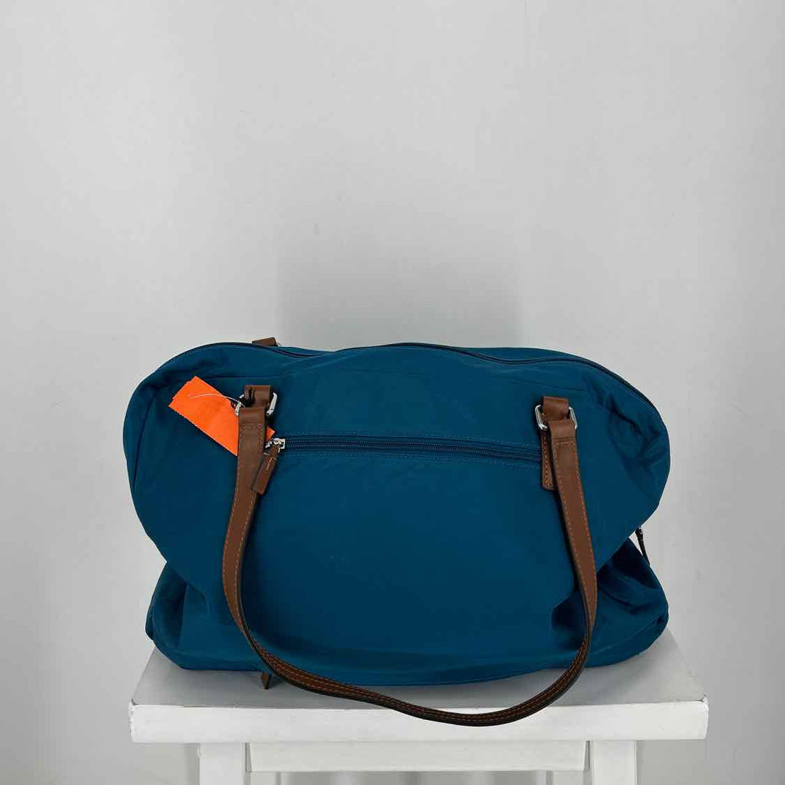 Tumi Blue & Brown Nylon/Leather NWT Tote