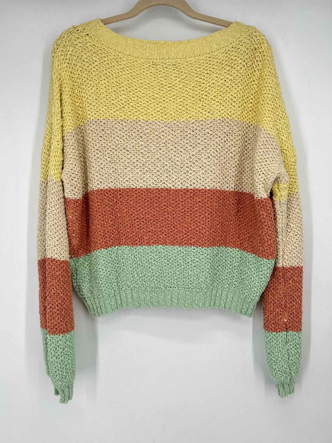 Blank Paige Size M Yellow Colorblock Sweater