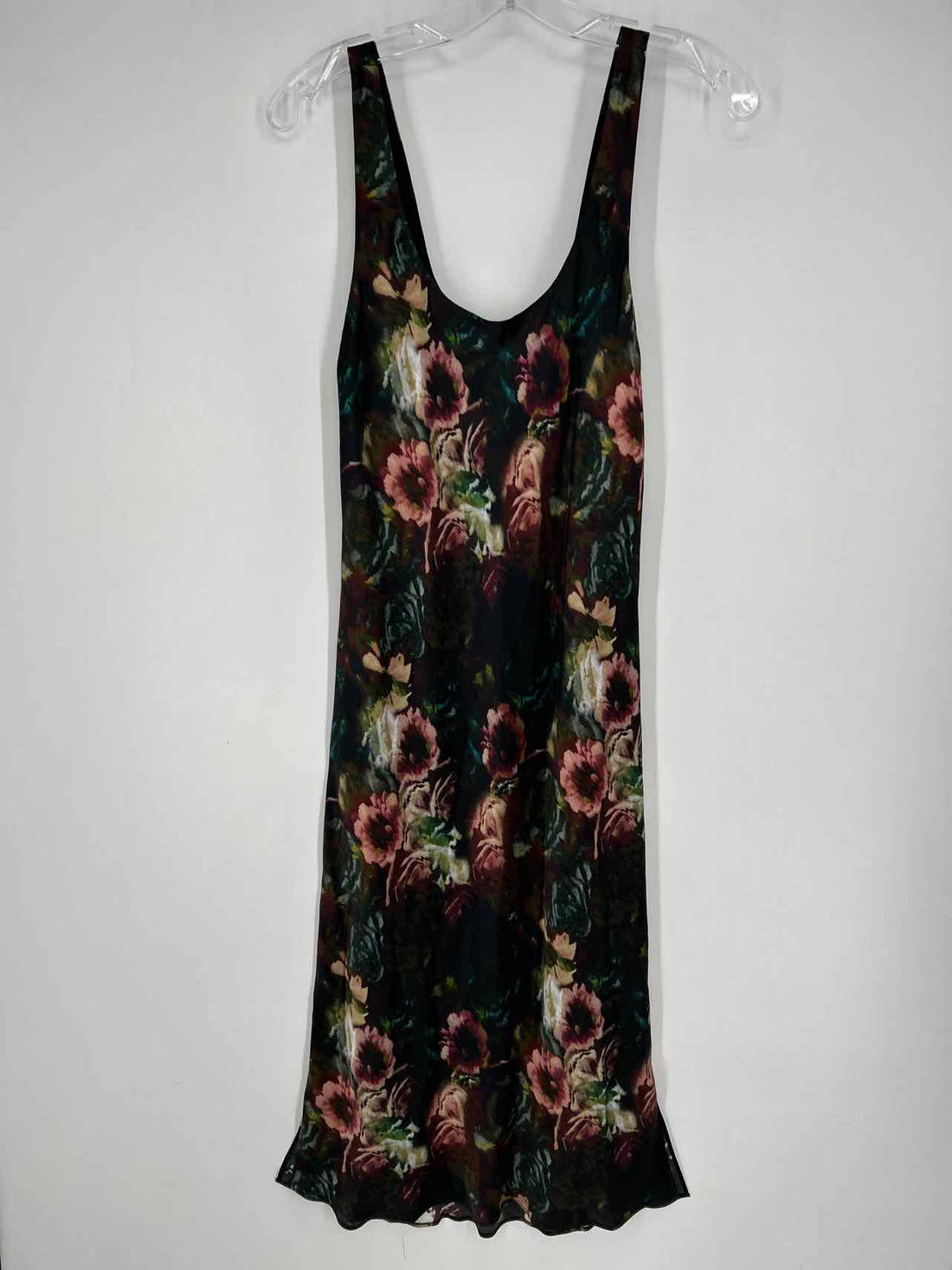 Cami NYC Size S Black Floral Silk Sleeveless Dress