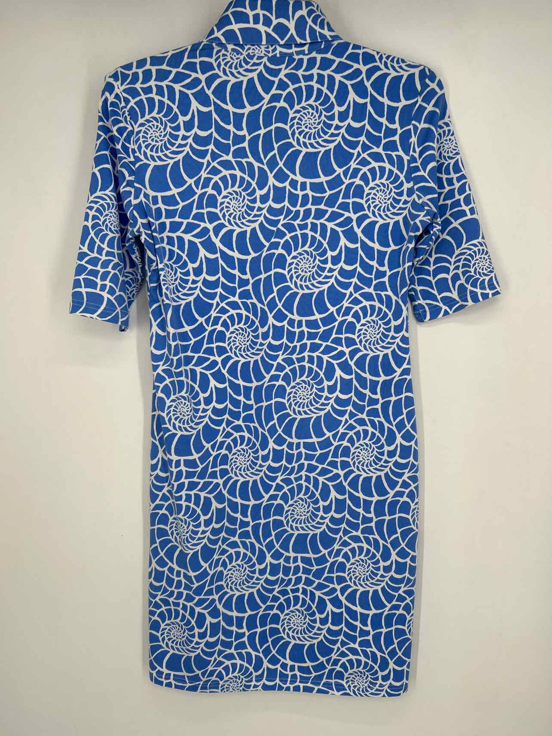 Lauren gold Size M Blue & White Print Short Sleeve Dress