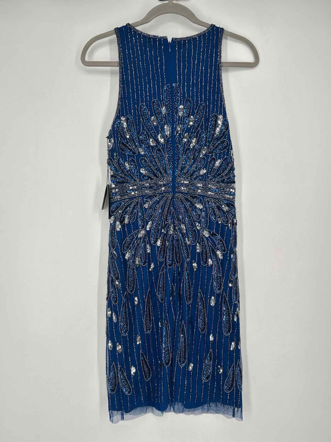 Adrianna Papell Size 6 Navy Sequins & Beads NWT Dress
