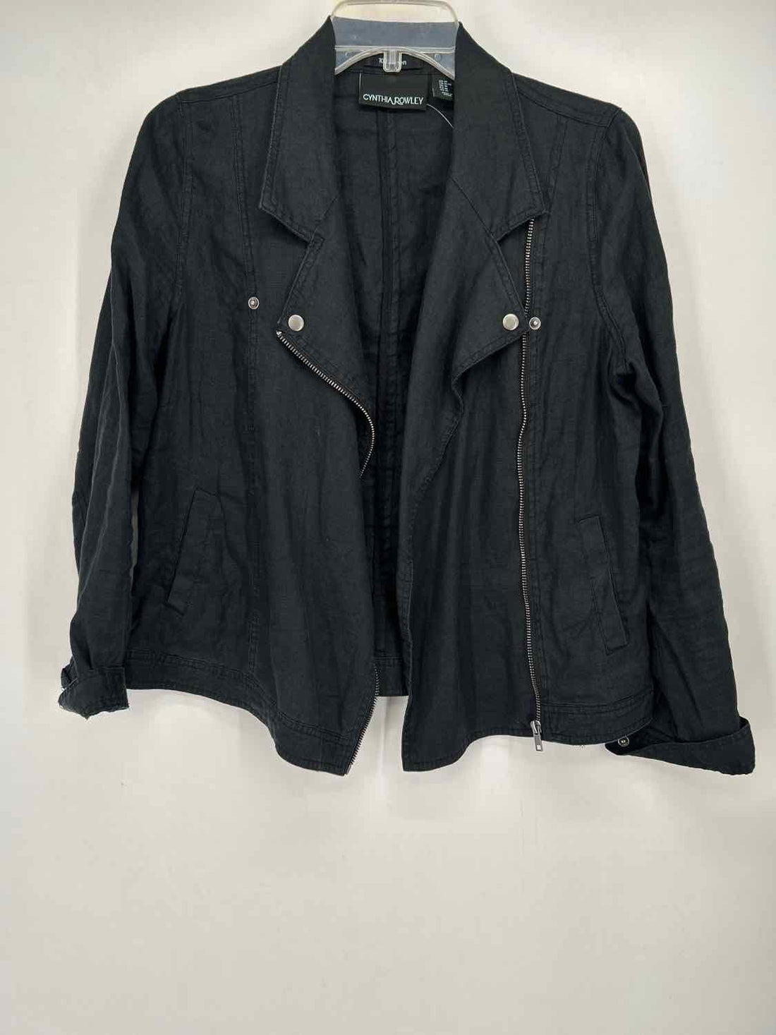 Cynthia Rowley Size M Black Linen Jacket