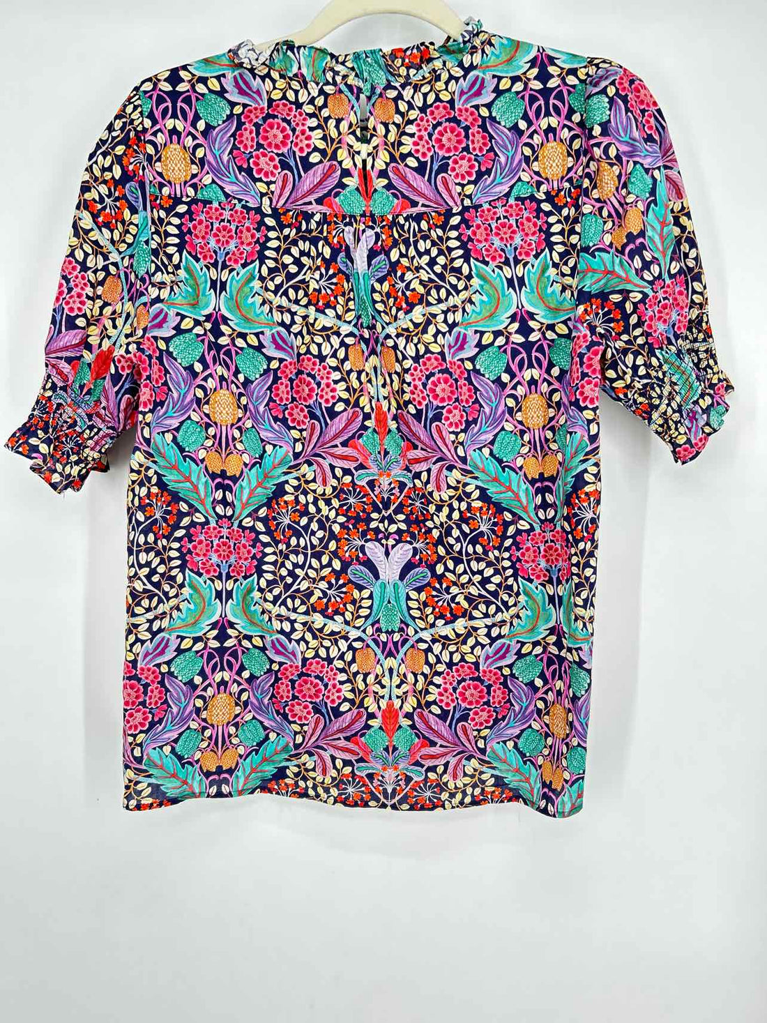 J Crew Size S Dark Purple Floral Short Sleeve
