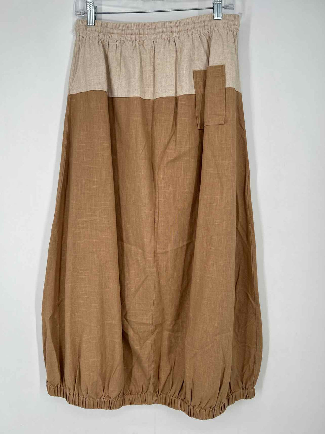 Illa Illa M Canvas & Tan Linen New Boutique Skirt