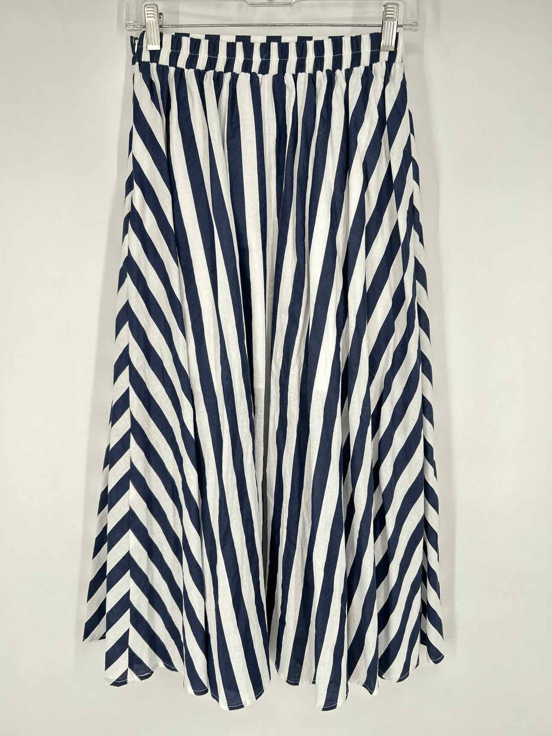 By Together Size S White & Navy Striped Skirts