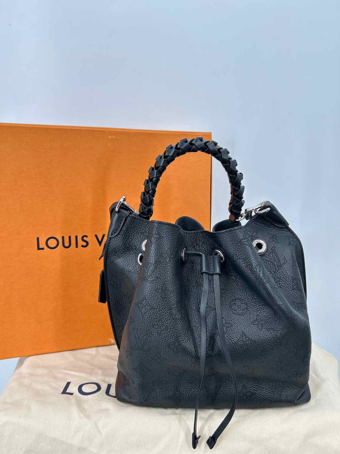 Louis Vuitton Muria Mahiha Black Leather New LUXURY