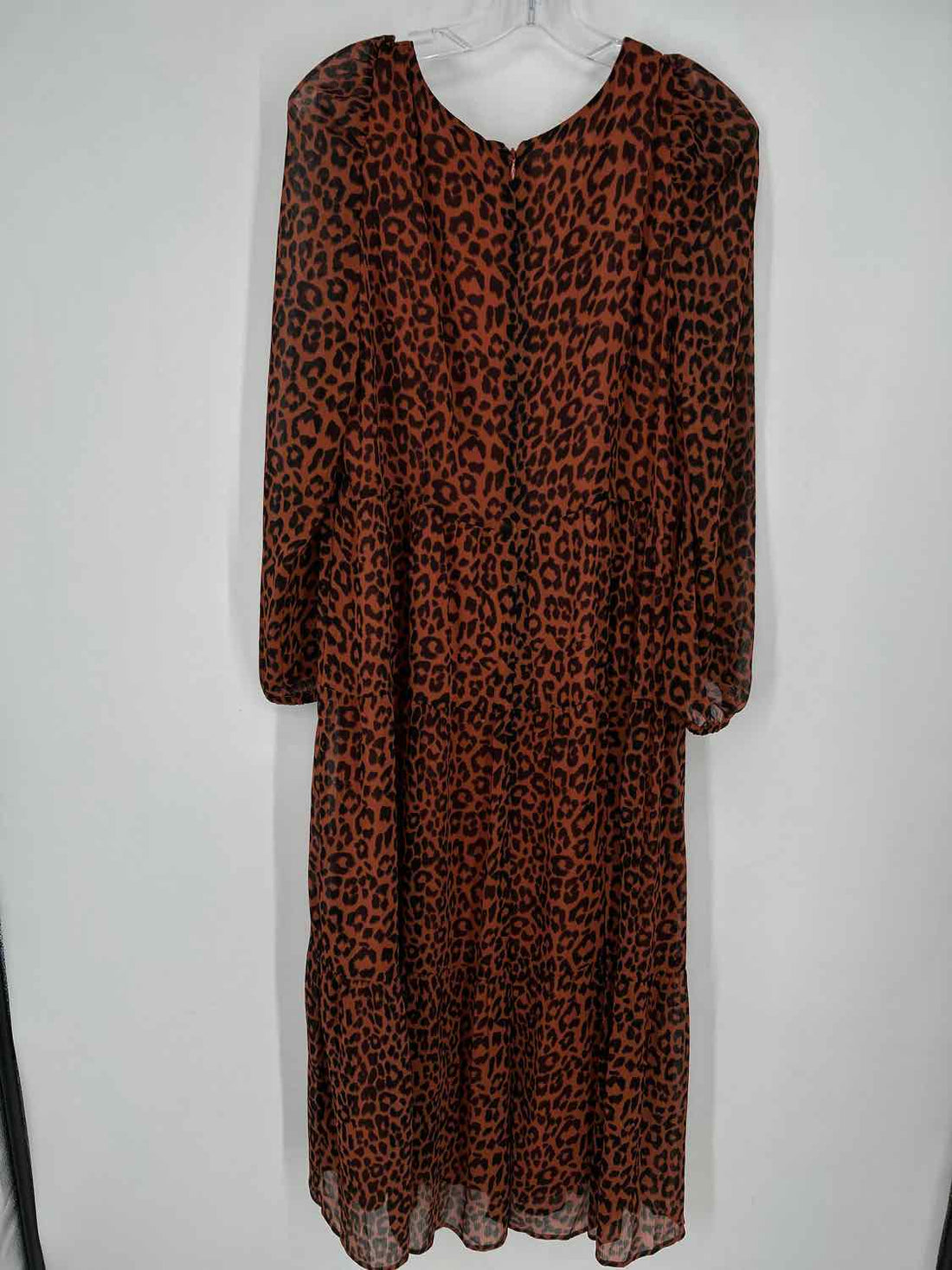 Loft Size 14 Leopard Long Sleeve Dress