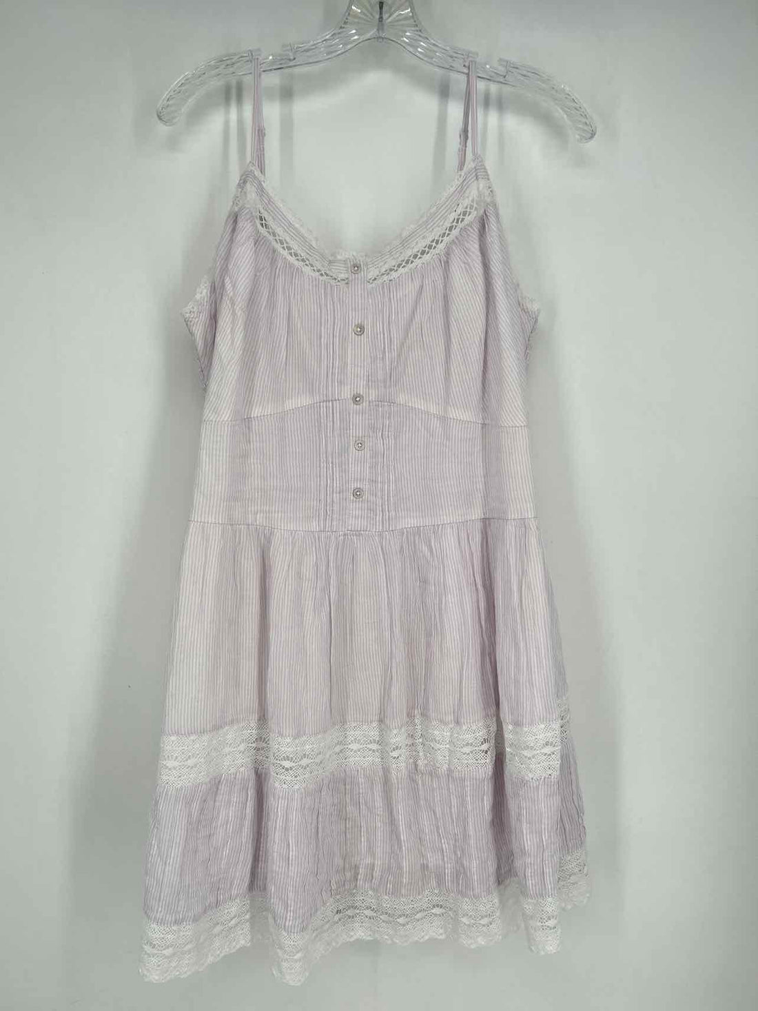 Aerie Size XL Light Purple & White Striped Sleeveless Dress