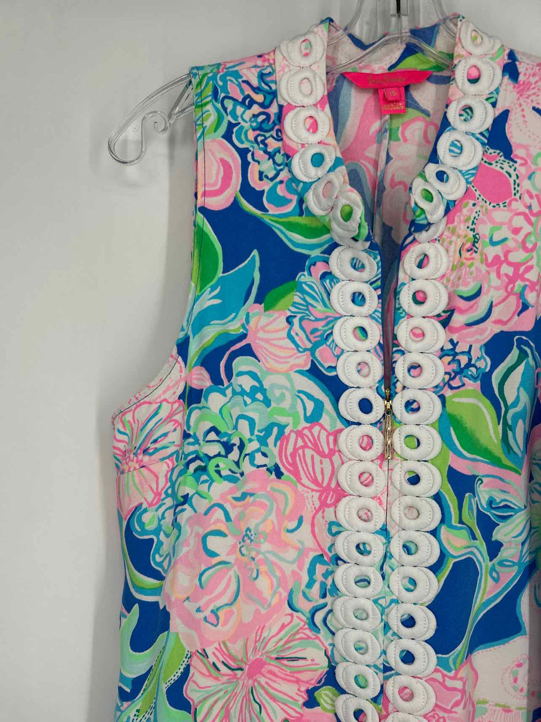Lilly Pulitzer 10 Blue & Pink Floral Sleeveless Lilly Pulitzer Dress