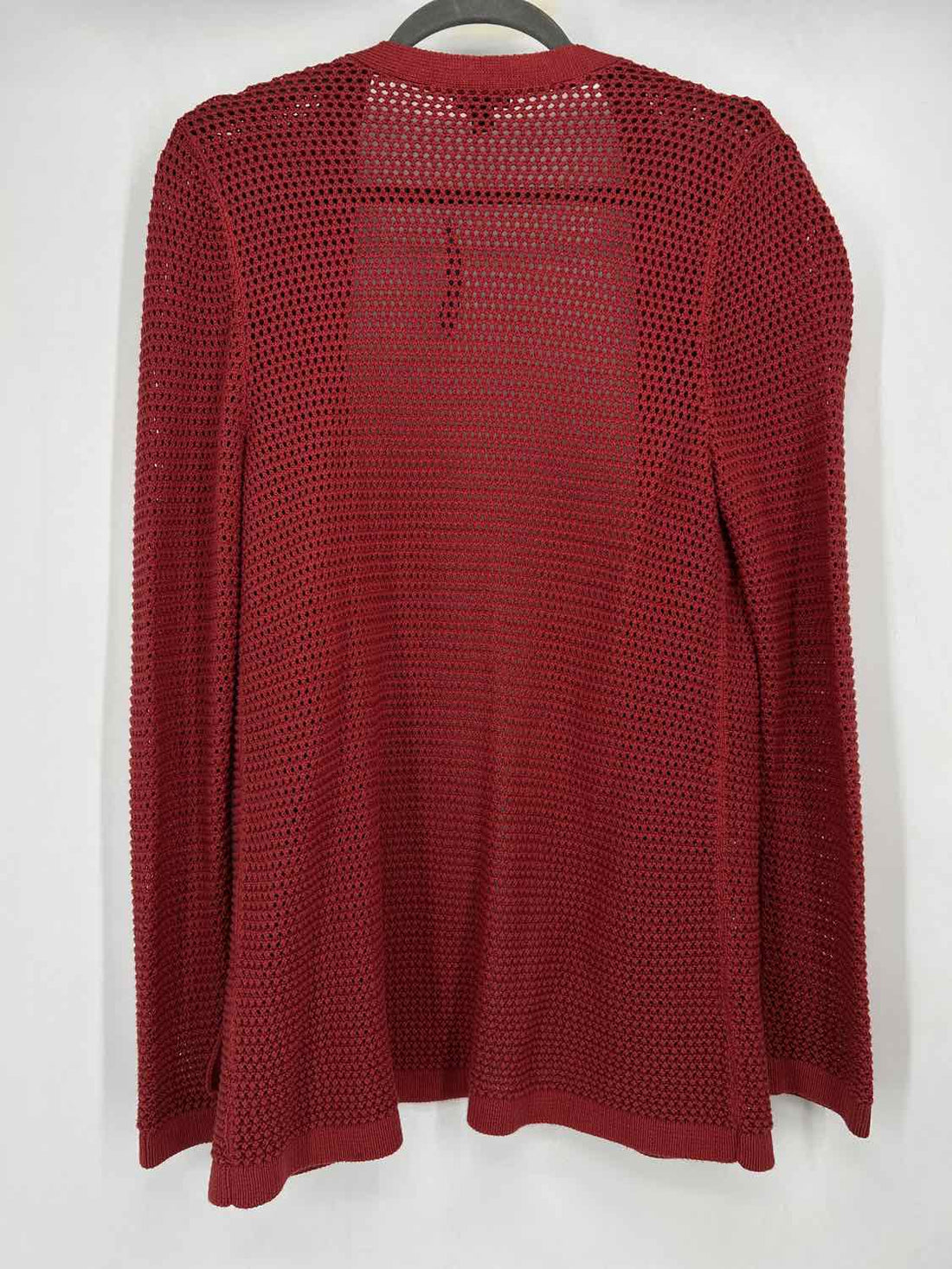 Ann Taylor Size M Dark Red Open Knit Cardigan