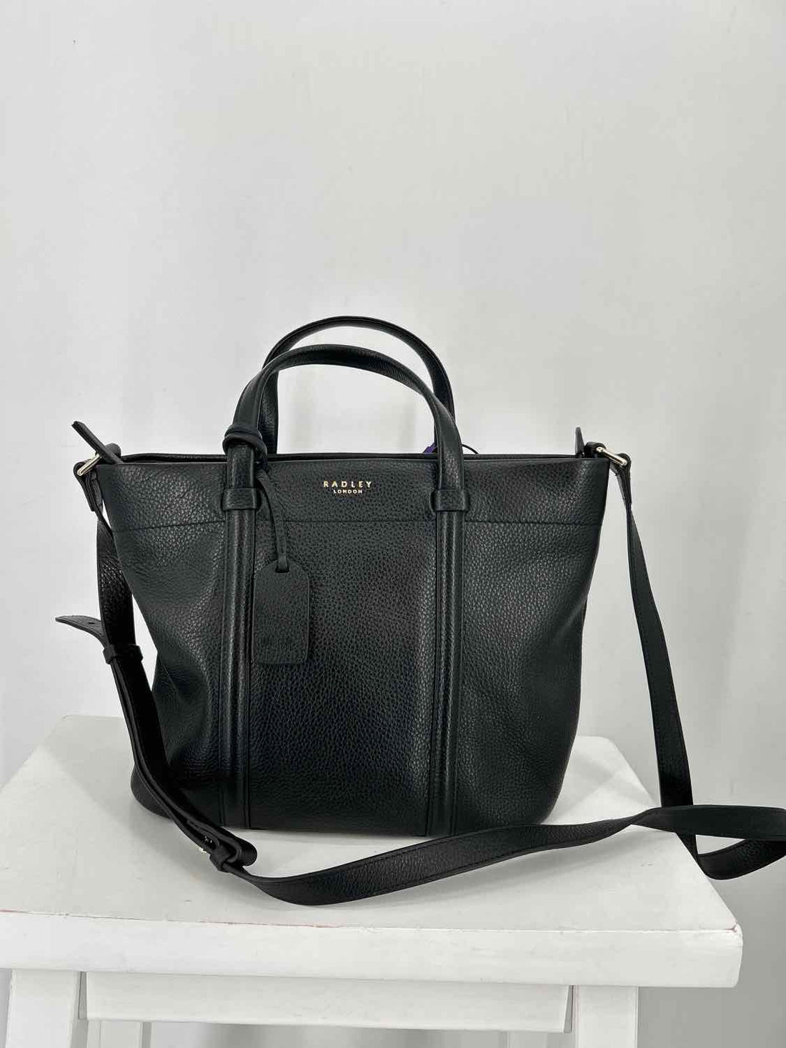 Radley London Black Pebbled Leather Satchel