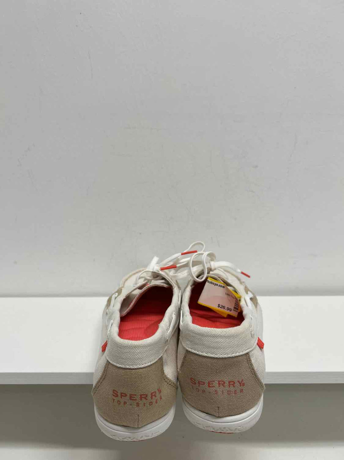 Sperry Women Size 9.5 Cream Canvas Loafers