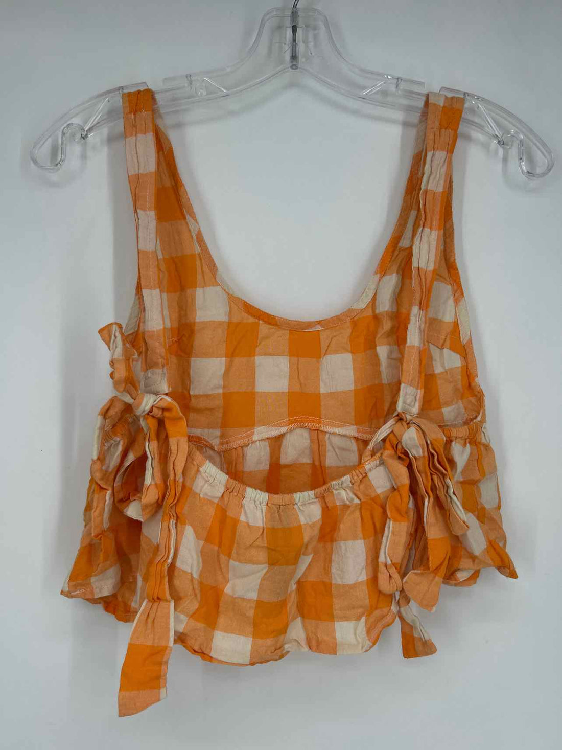 Anthropologie Size XS Orange & White Crop Top