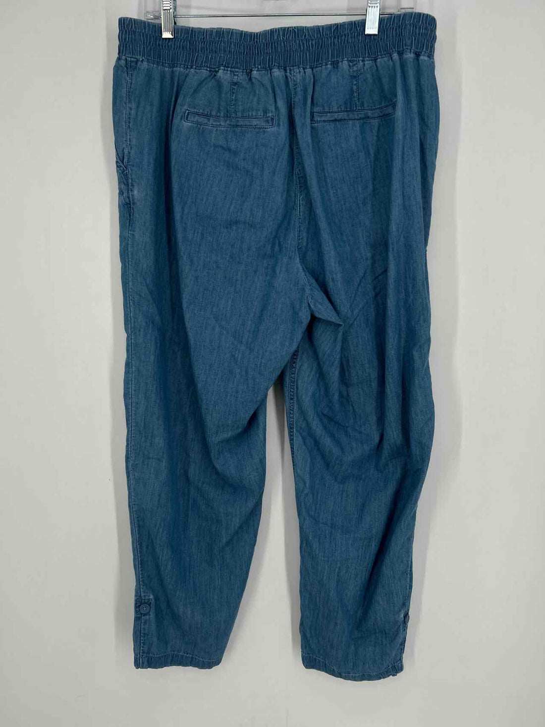 Talbots Size L Chambray Cotton Pants