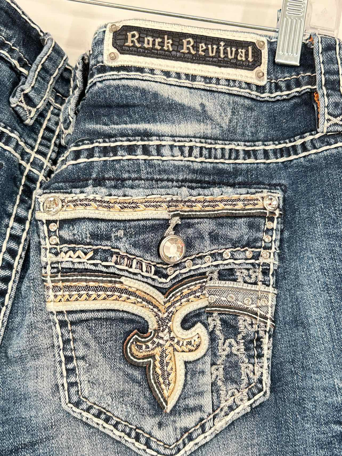 Rock Revival Size 29 Medium Wash Distressed Jeans