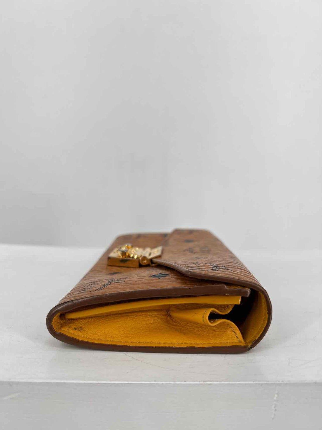 MCM Tracy Visetos Cognac Large Wallet, missing chain