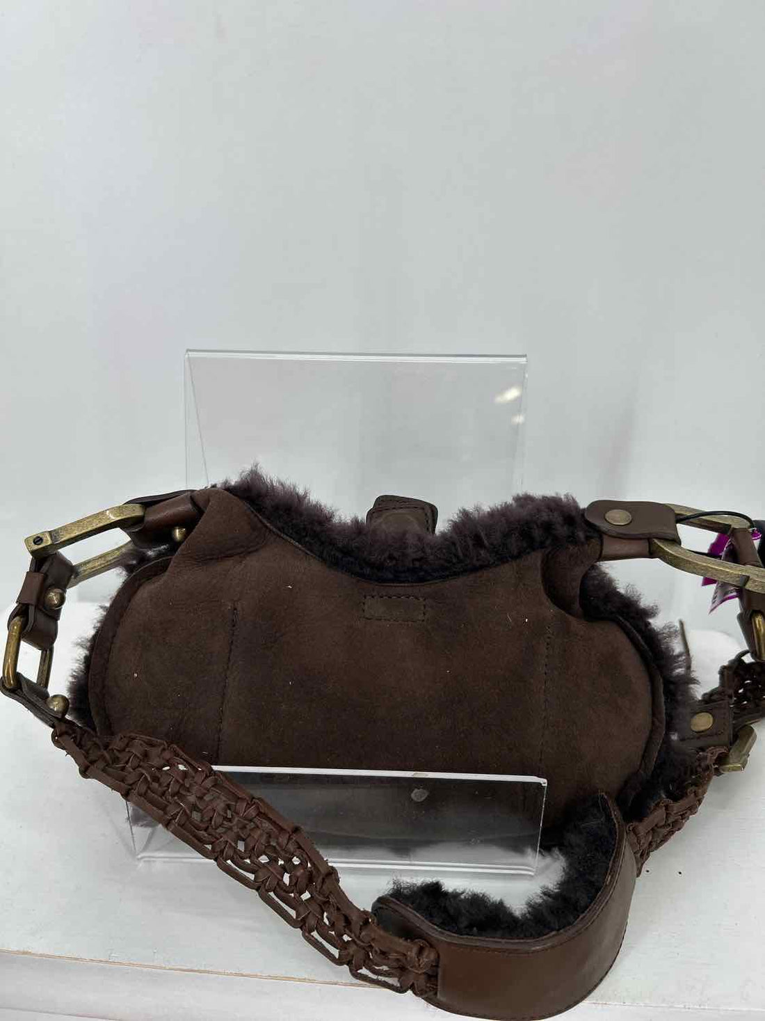 Ugg Brown Suede & sherpa Shoulder