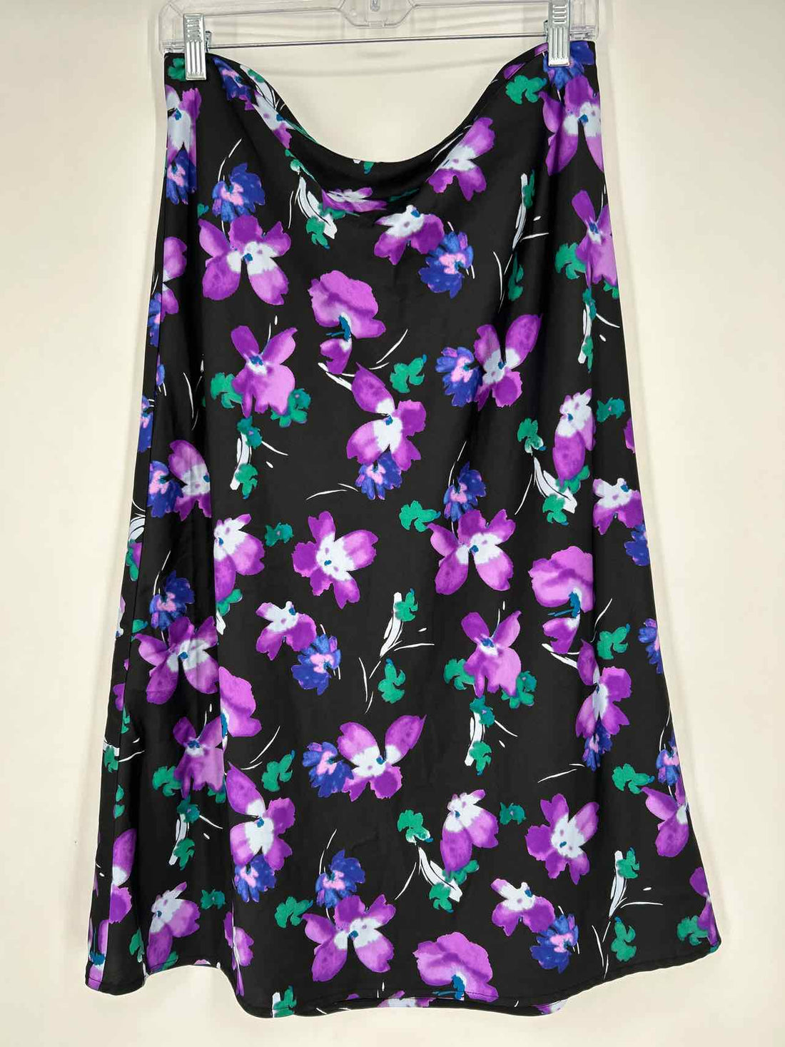 J Crew Size L Black Floral Skirts