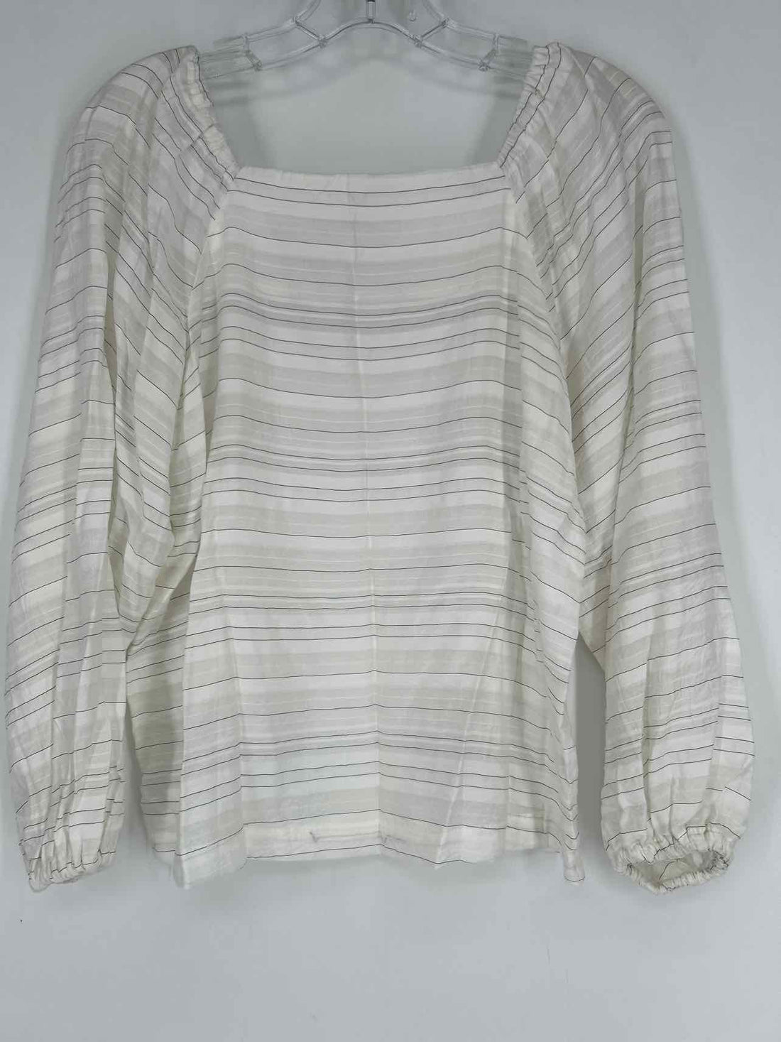Ann Taylor Size SP White Striped Long Sleeve