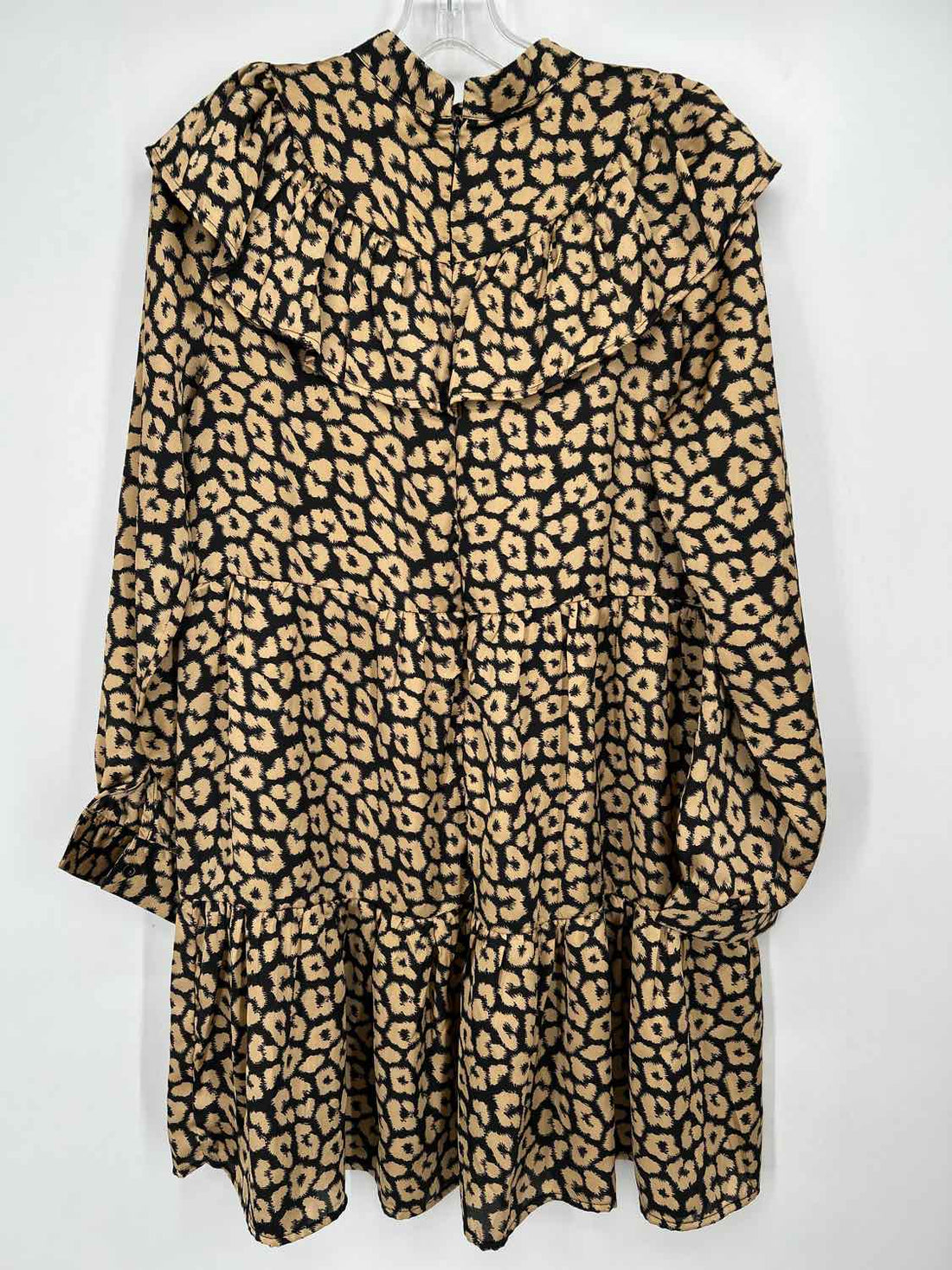 Nasty Gal Size 4 Gold & Black Long Sleeve Dress