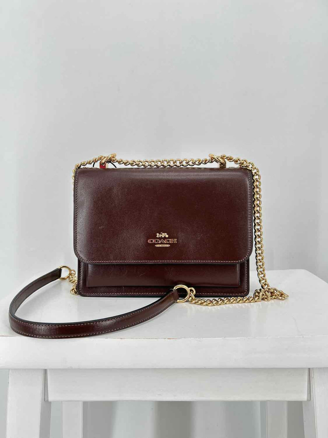 Coach Dark Brown Leather Crossbody