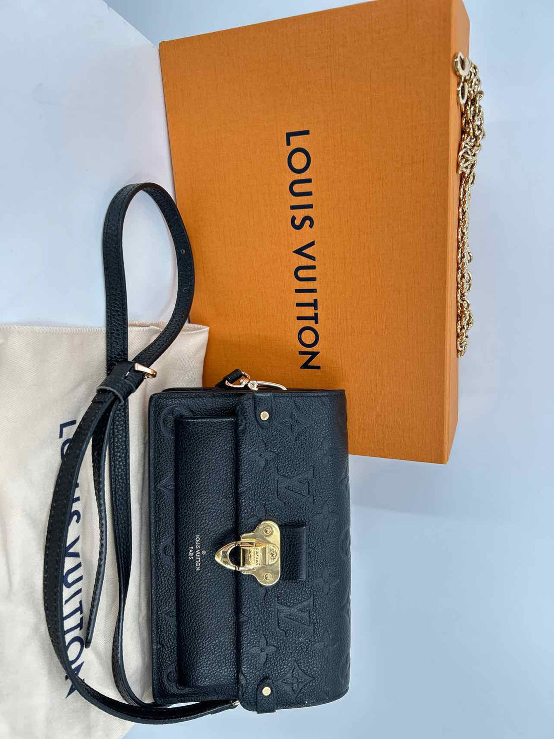 Louis Vuitton Vavin Woc Empreinte Black Leather Like New LUXURY