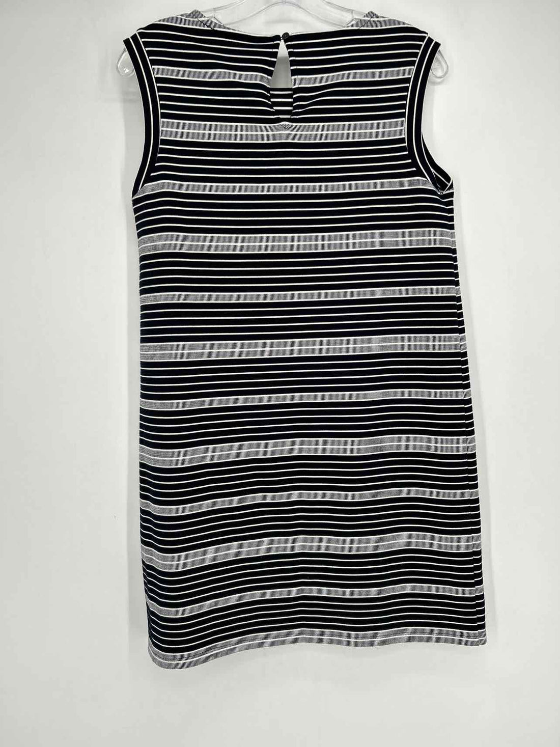 Loft Size SP Black Stripe Dress