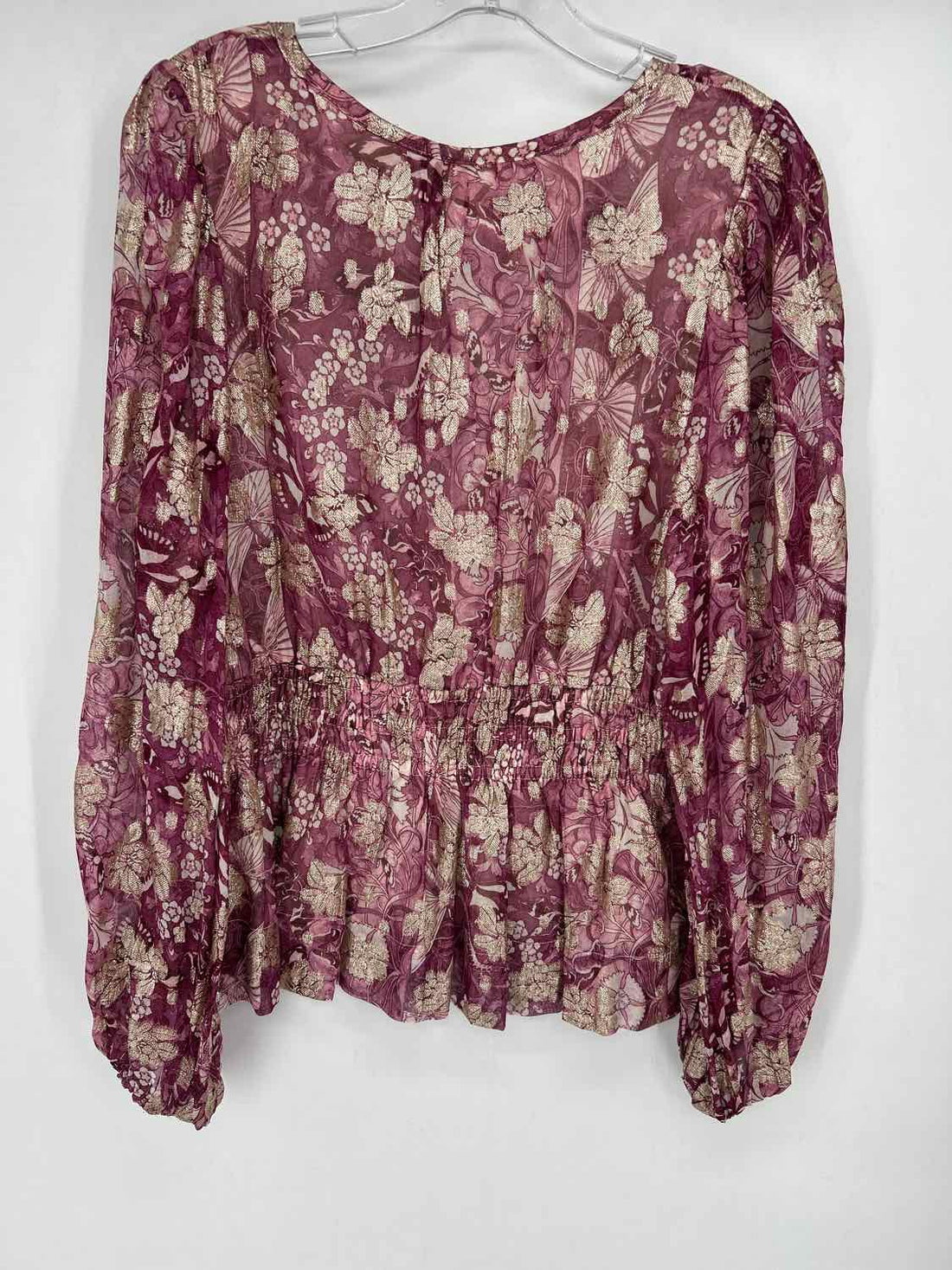 By Anthropologie Size L Pink Floral NWT Long Sleeve
