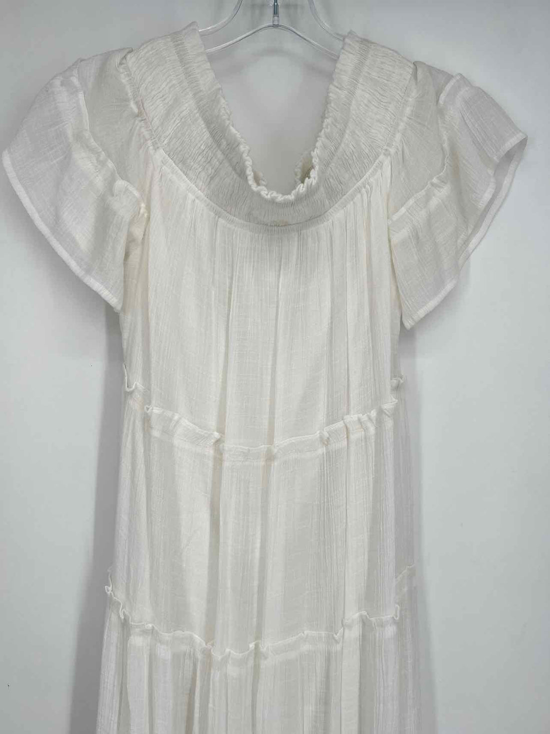 Jodifl Size S White Short Sleeve Dress