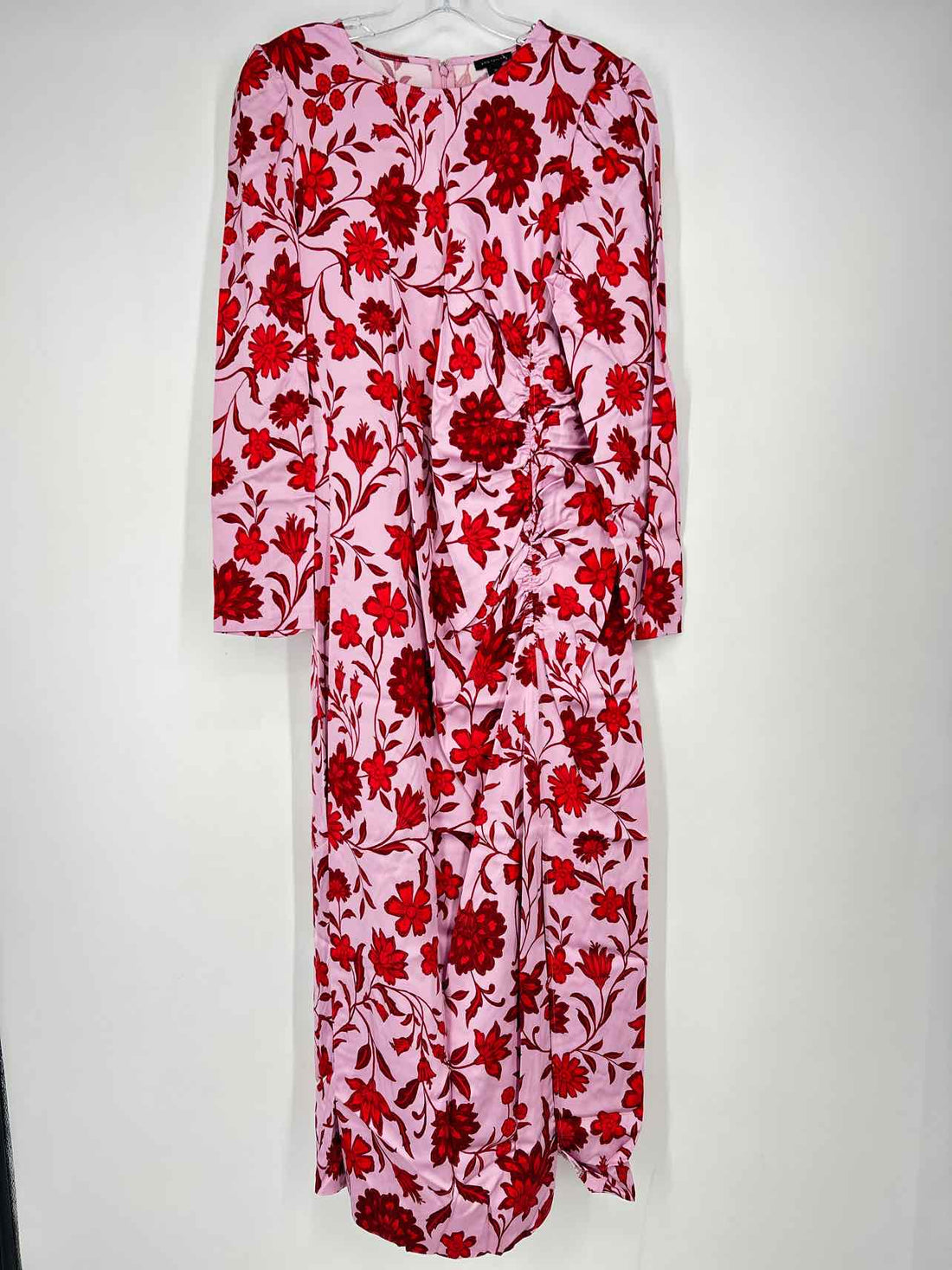 Ann Taylor Size 10 Light Purple & Red Floral Long Sleeve Dress