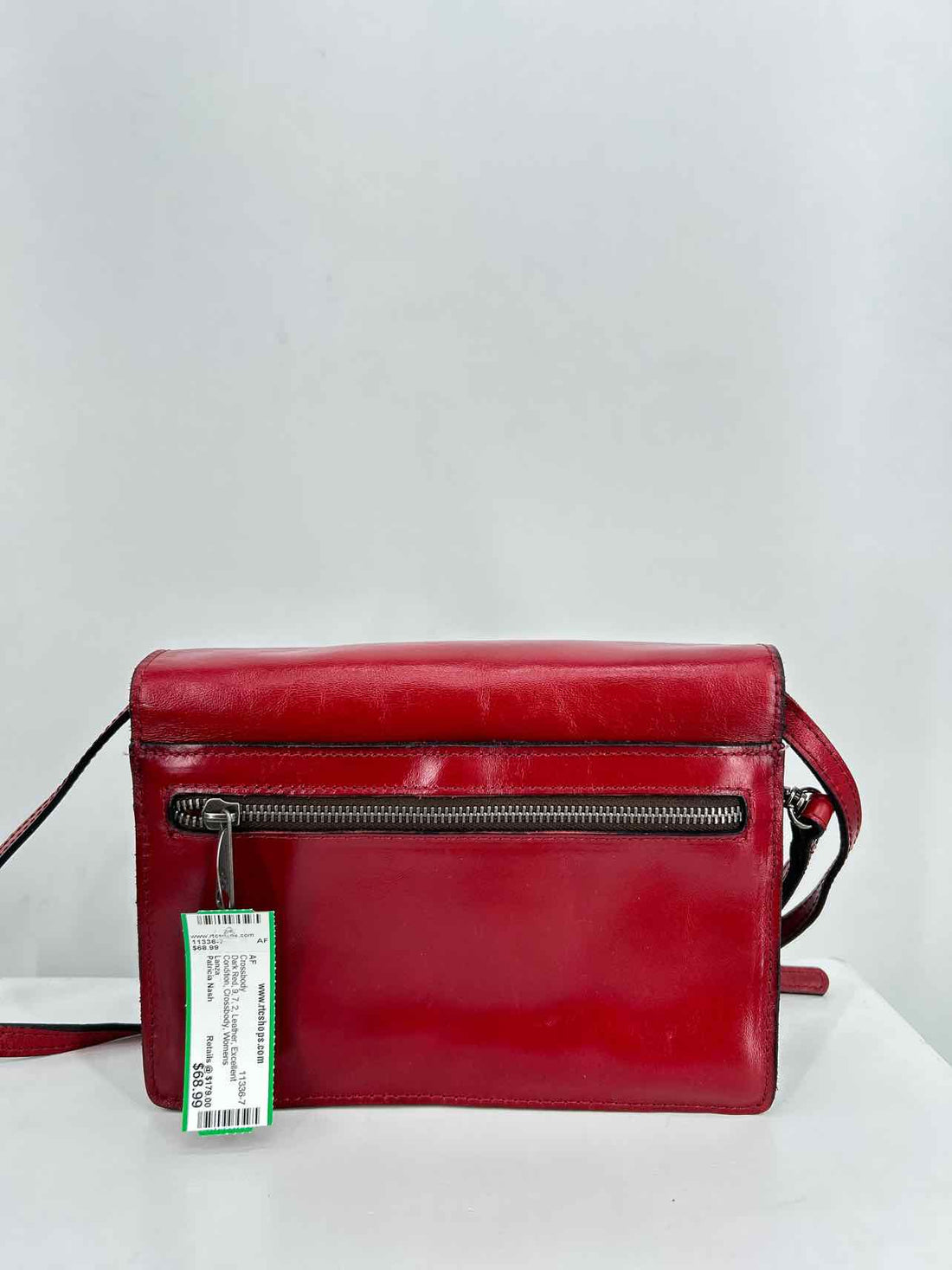 Patricia Nash Dark Red Leather Excellent Condition Crossbody