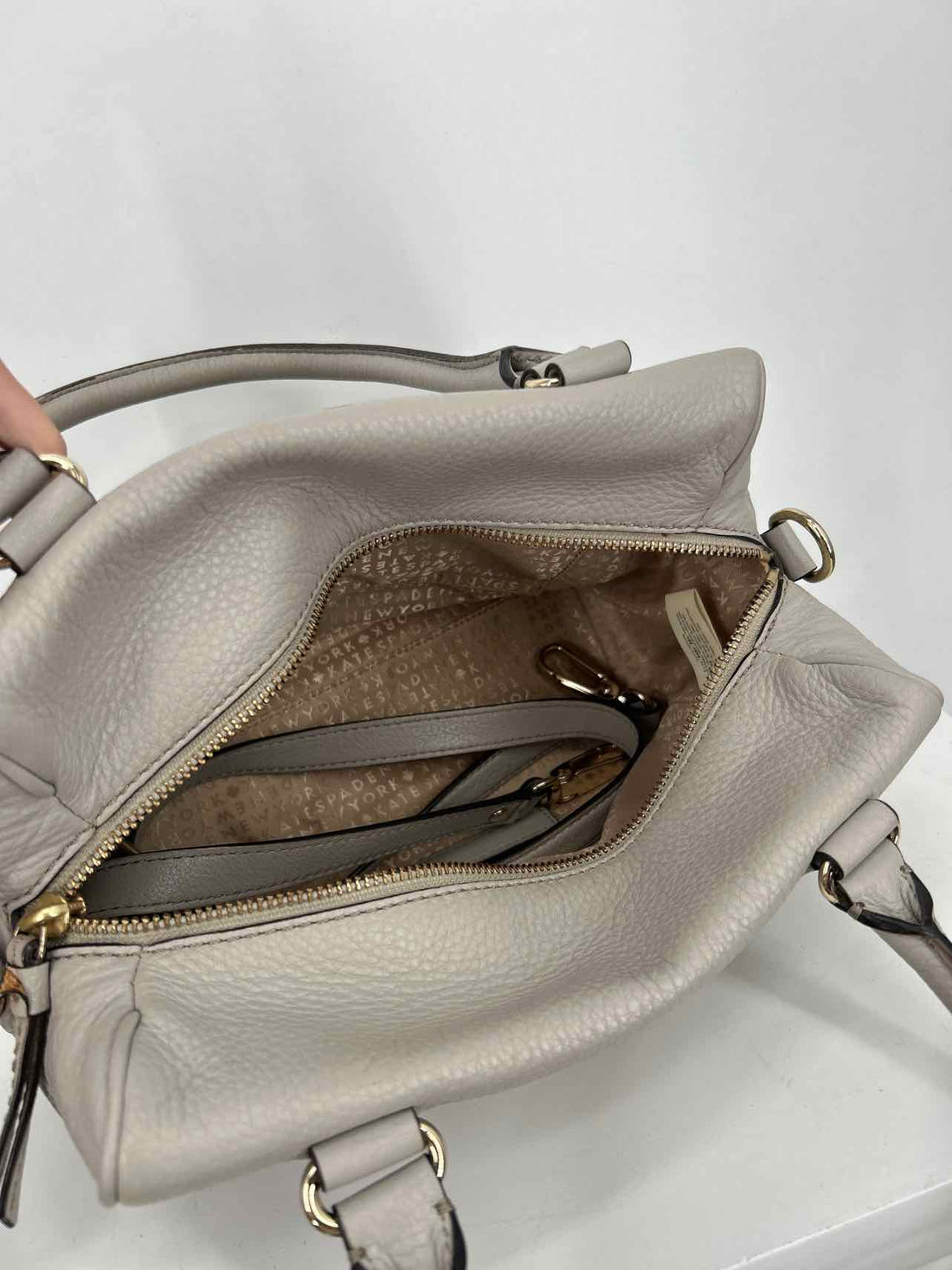 Kate Spade Gray Pebbled Leather Crossbody