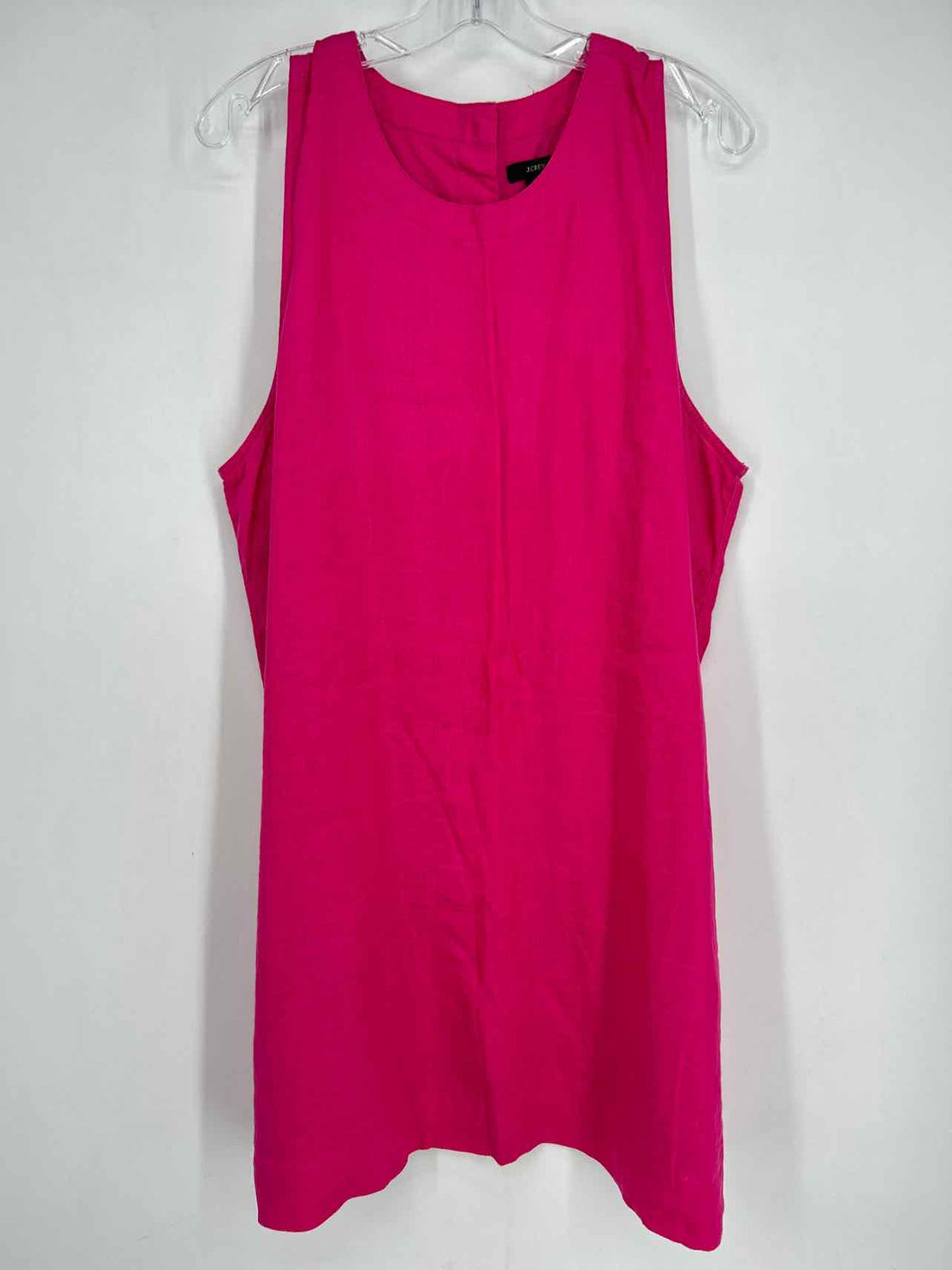J Crew Size XXL Hot Pink Linen Sleeveless Dress